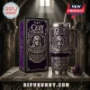 Ozzy Osbourne Prince of Darkness Embossed Stanley Tumbler with ornate metal detailing, purple finish, and skull accents.