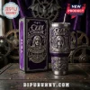 Ozzy Osbourne Prince of Darkness Embossed Stanley Tumbler featuring 3D metal portrait, purple accents, and matching gift box.