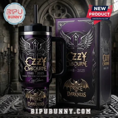 Ozzy Osbourne Prince of Darkness Stainless Steel Handle Tumbler