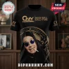 Ozzy Osbourne Rock and Roll Hall of Fame black shirt featuring a portrait of Ozzy with blue glasses and a cigarette.