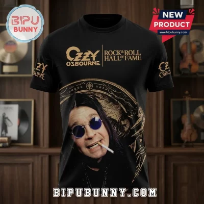 Ozzy Osbourne Rock and Roll Hall of Fame Black Shirt