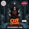 Ozzy Osbourne Sculpted Resin Statue Limited Edition featuring the artist seated on a bat-winged throne with red accents.