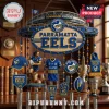 Parramatta Eels Commbank Stadium metal wind chime featuring team logos, jerseys, footballs, and a Commbank Stadium header.