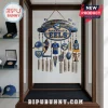 Parramatta Eels Commbank Stadium metal wind chime featuring team jersey, logos, stadium, and gold-toned hanging chimes.