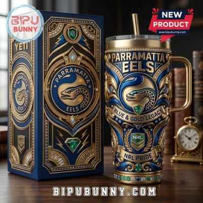 Parramatta Eels Gold Embossed Stanley Tumbler 40oz