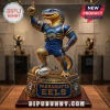 Parramatta Eels Mascot Solar LED Garden Light featuring a blue and gold lizard figure on a team stadium themed base.