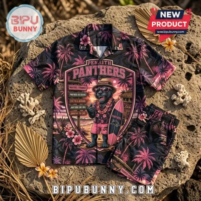 Penrith Panthers NRL Mascot Hawaiian Shirt