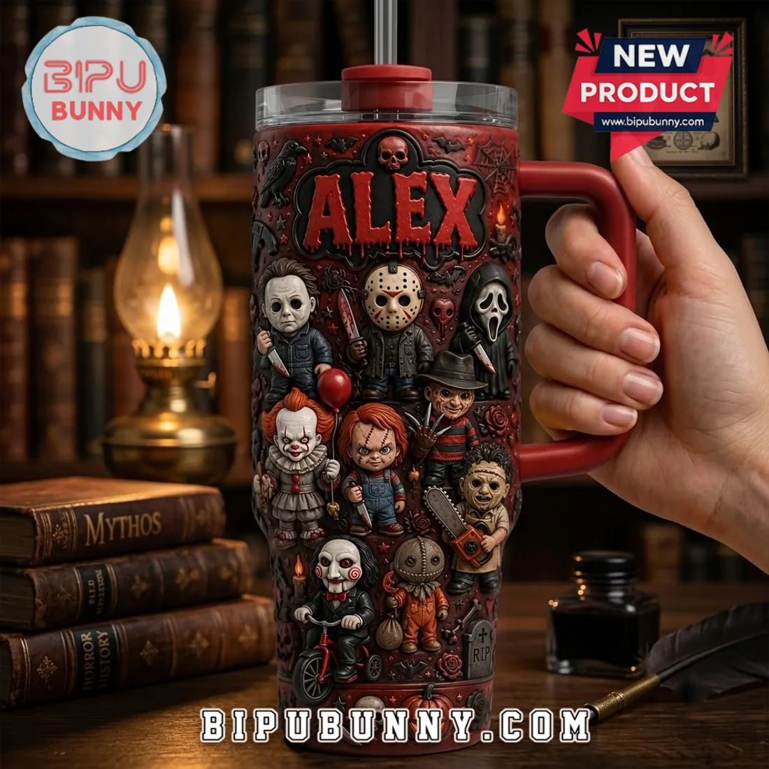 Personalized Horror Movie Characters 40oz Tumbler Personalized Horror Movie Characters 40oz Tumbler