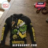 Personalized Iowa Hawkeyes Grinch Christmas 2026 Hoodie featuring black fabric, yellow accents, and holiday character art.