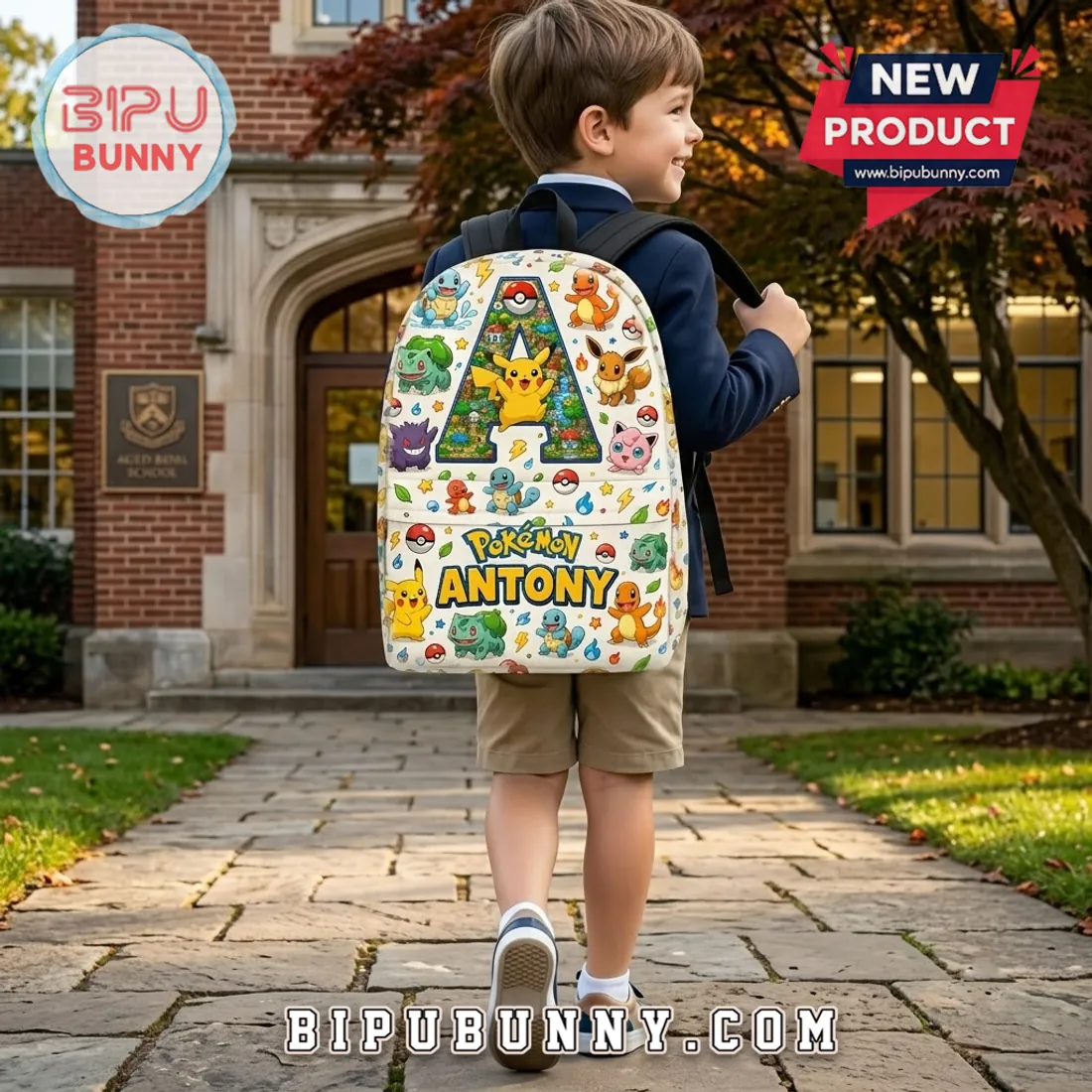 Personalized Pokemon Character School Backpack Personalized Pokemon Character School Backpack