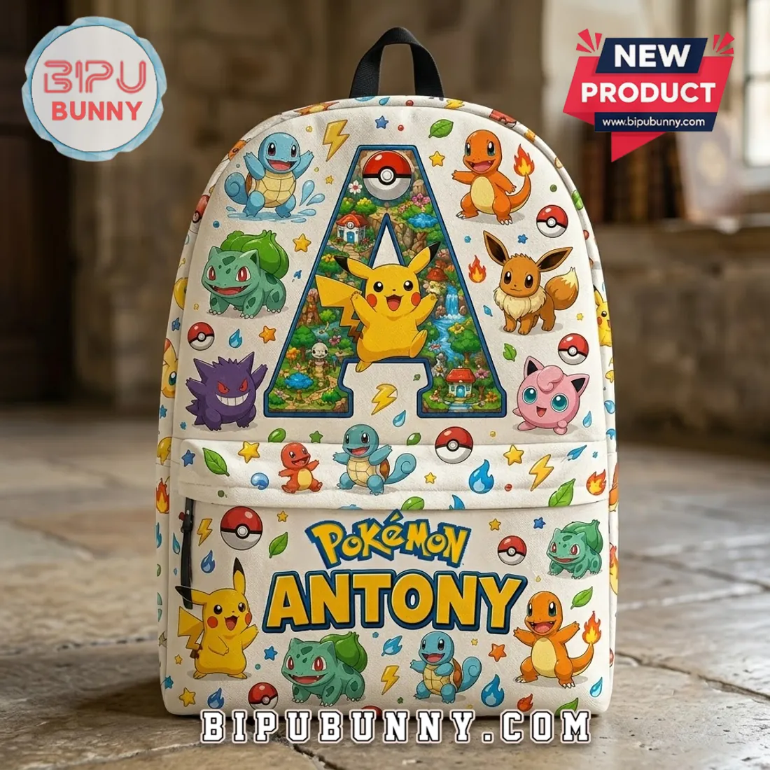 Personalized Pokemon Character School Backpack Personalized Pokemon Character School Backpack