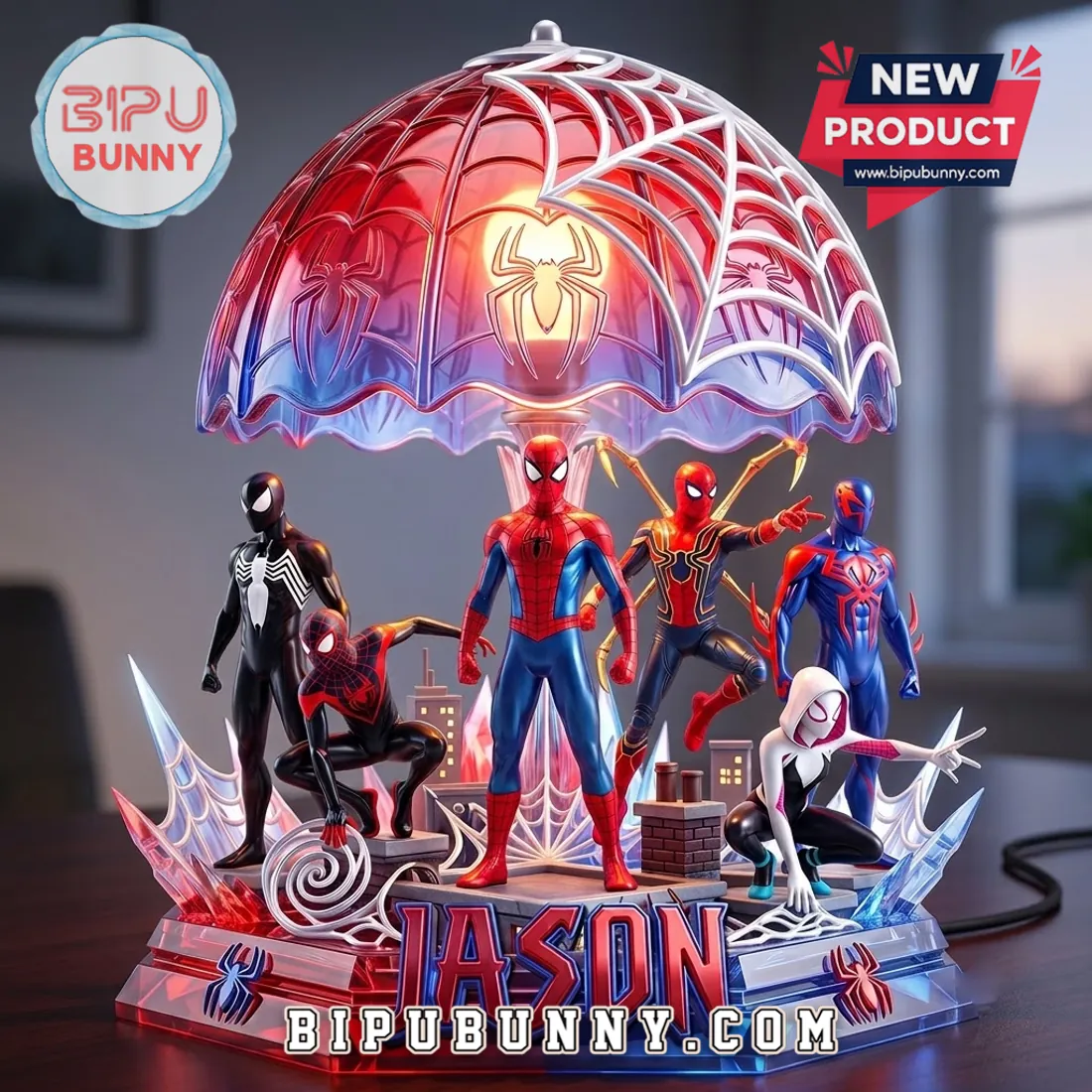 Personalized Spider Hero Multi-Character LED Night Light Personalized Spider Hero Multi-Character LED Night Light