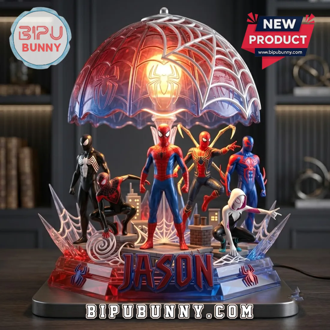 Personalized Spider Hero Multi-Character LED Night Light Personalized Spider Hero Multi-Character LED Night Light