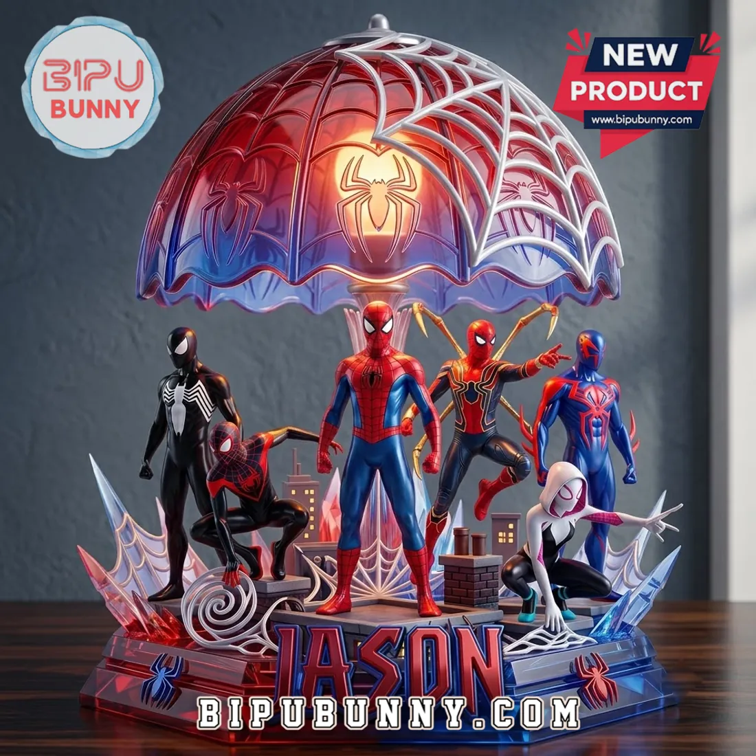 Personalized Spider Hero Multi-Character LED Night Light Personalized Spider Hero Multi-Character LED Night Light