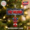 Personalized Spider-Man Web Acrylic Ornament featuring a hanging Spiderman figure and a rectangular family name plate.
