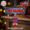 Personalized Spider-Man Web Acrylic Ornament featuring a 3D red and blue Spider-Man figure hanging from a name plaque.