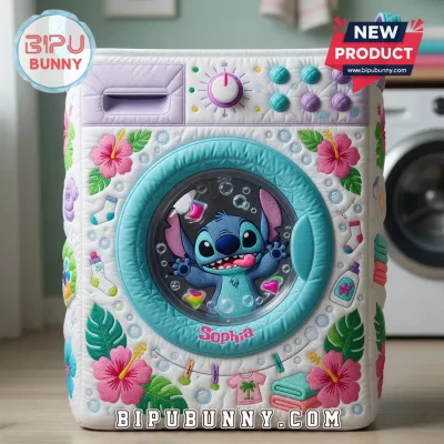 Personalized Stitch Quilted Laundry Basket