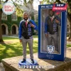 Phi Beta Sigma Custom Acrylic Plaque showing a man in a fraternity varsity jacket standing next to a blue collectible box.