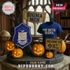 Phi Beta Sigma Halloween 2026 Acrylic Plaque features the fraternity crest, pumpkins, and blue v-neck shirt on stone base.