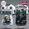 Philadelphia Eagles Old Bastards Vintage Custom Shirt featuring an eagle, football helmet, and fan graphics on white fabric.