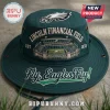 Philadelphia Eagles Stadium Embroidered Boonie Hat in dark green featuring Lincoln Financial Field graphic and logo.