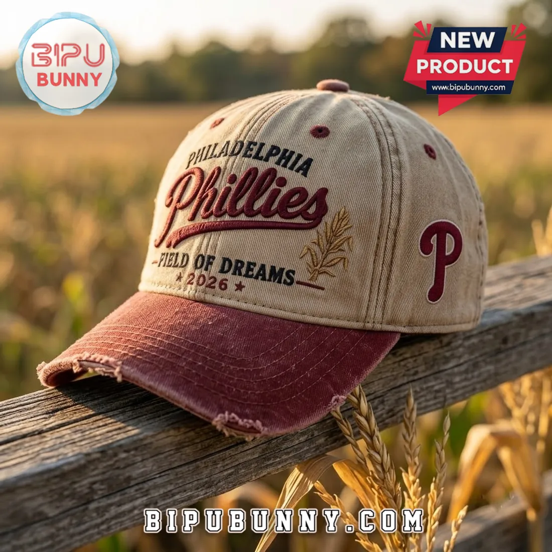 Philadelphia Phillies Field of Dreams 2026 Distressed Baseball Cap Philadelphia Phillies Field of Dreams 2026 Distressed Baseball Cap