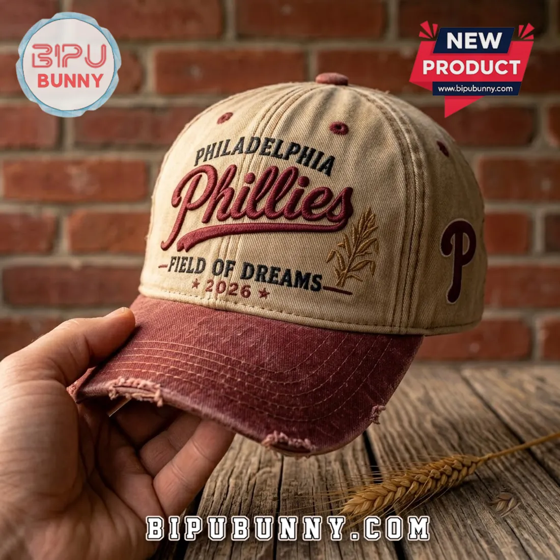 Philadelphia Phillies Field of Dreams 2026 Distressed Baseball Cap Philadelphia Phillies Field of Dreams 2026 Distressed Baseball Cap