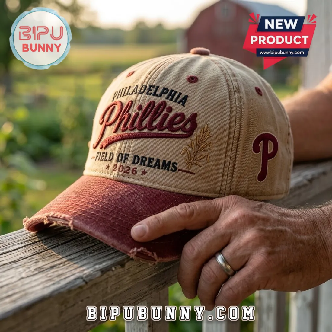 Philadelphia Phillies Field of Dreams 2026 Distressed Baseball Cap Philadelphia Phillies Field of Dreams 2026 Distressed Baseball Cap