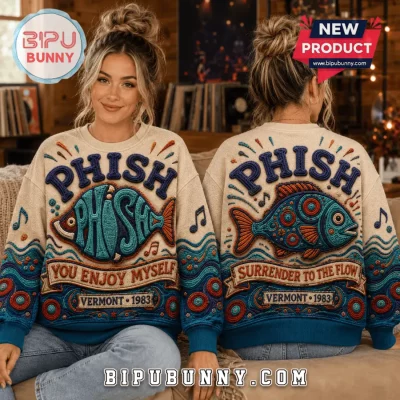 Phish Vermont 1983 Embroidered Ugly Sweater Phish Vermont 1983 Embroidered Ugly Sweater