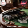 Pink Floyd The Dark Side of the Moon 300-Piece Poker Set in a black aluminum case with themed chips, dice, and cards.