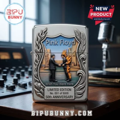Pink Floyd Wish You Were Here 50th Anniversary Zippo Lighter Case