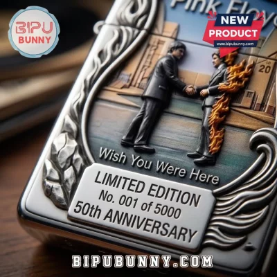 Pink Floyd Wish You Were Here 50th Anniversary Zippo Lighter Case