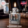 Pink Floyd Wish You Were Here 50th Anniversary Zippo Lighter Case with engraved burning man artwork and silver finish.