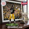 Pittsburgh Steelers Aaron Rodgers sculpted acrylic figurine standing on a grass base with a team jersey and black helmet.