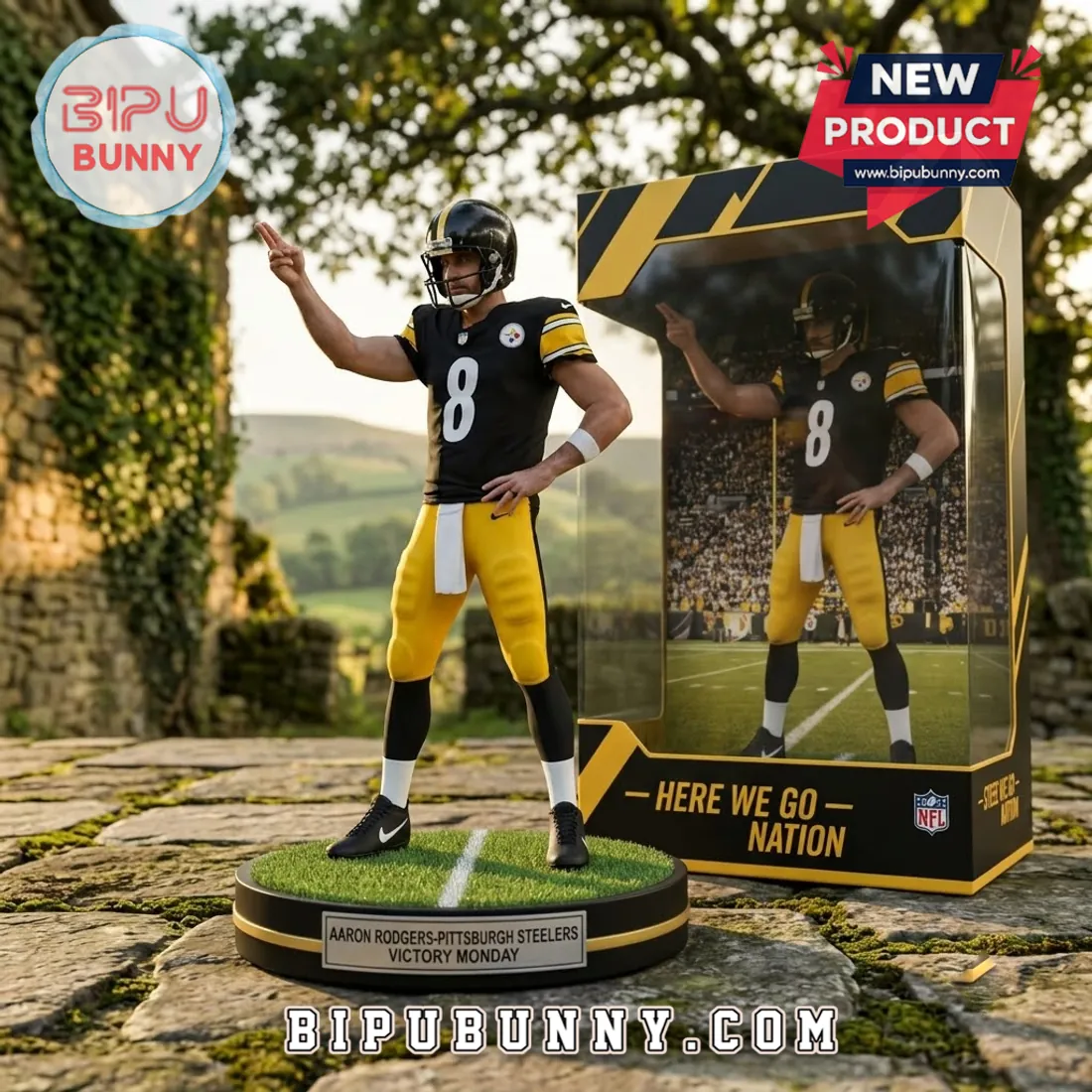 Pittsburgh Steelers Aaron Rodgers Sculpted Acrylic Figurine Pittsburgh Steelers Aaron Rodgers Sculpted Acrylic Figurine