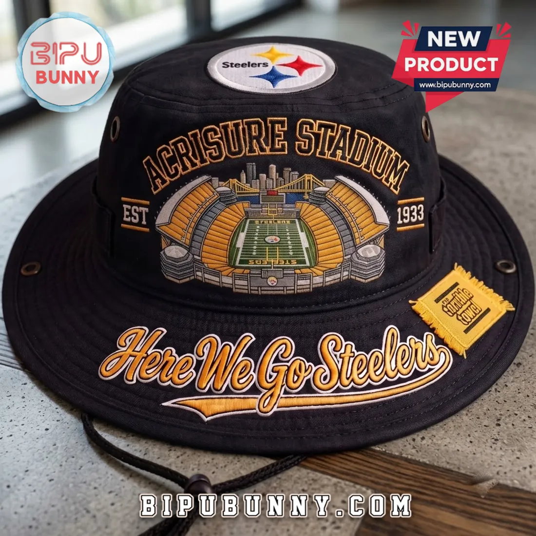 Pittsburgh Steelers Acrisure Stadium Boonie Hat Pittsburgh Steelers Acrisure Stadium Boonie Hat