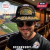 Pittsburgh Steelers Acrisure Stadium Boonie Hat featuring embroidered stadium graphics and team colors in a black fabric.