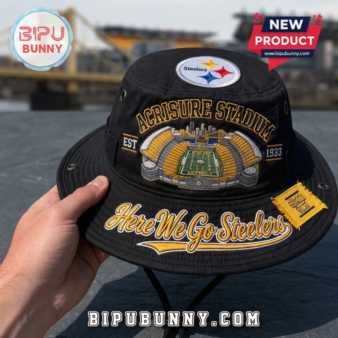 Pittsburgh Steelers Acrisure Stadium Boonie Hat Pittsburgh Steelers Acrisure Stadium Boonie Hat