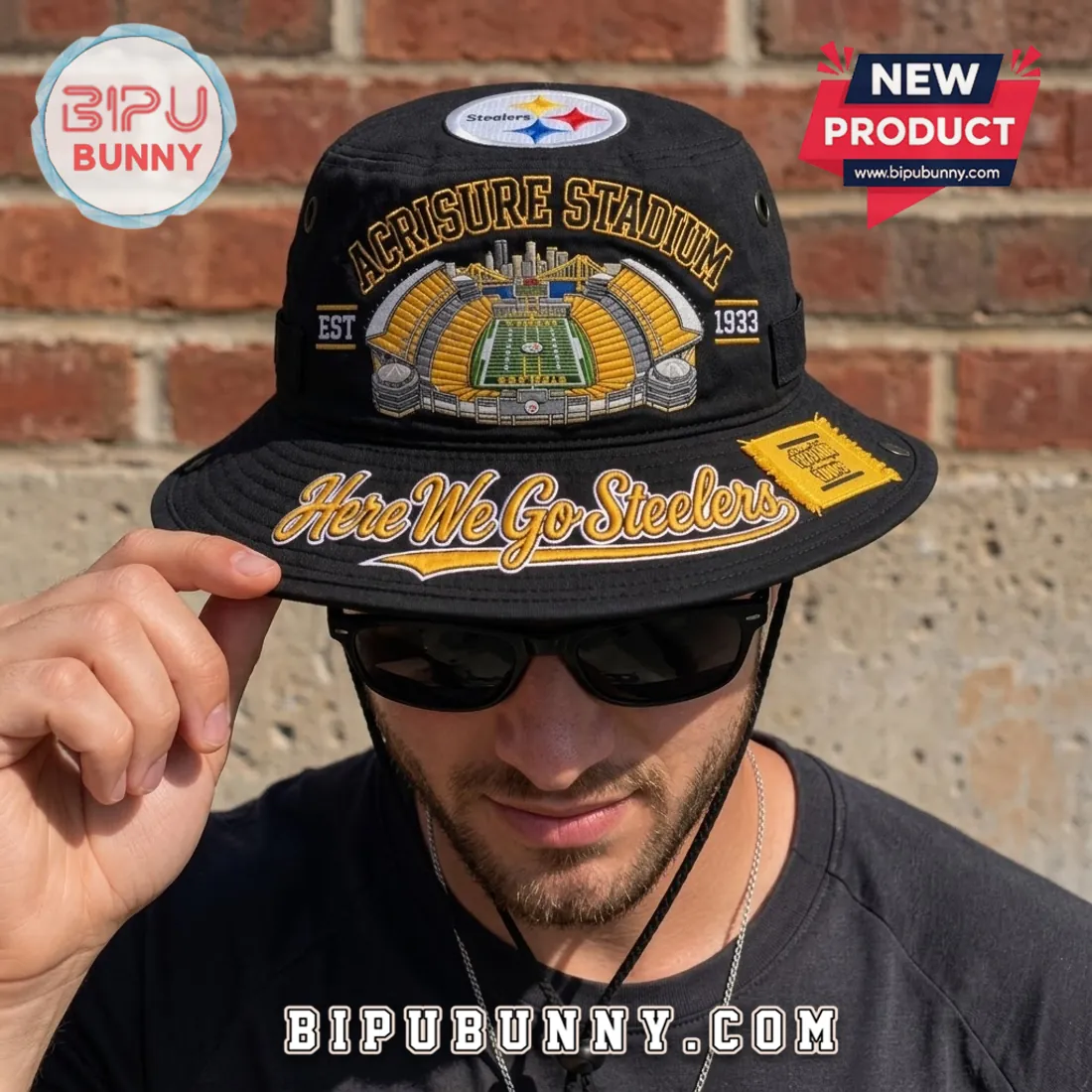 Pittsburgh Steelers Acrisure Stadium Boonie Hat Pittsburgh Steelers Acrisure Stadium Boonie Hat
