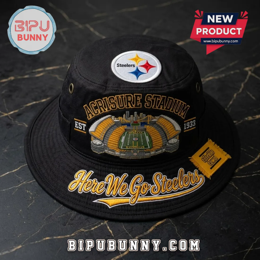 Pittsburgh Steelers Acrisure Stadium Boonie Hat Pittsburgh Steelers Acrisure Stadium Boonie Hat