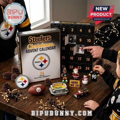 Pittsburgh Steelers Christmas Advent Calendar with 24 Ornaments