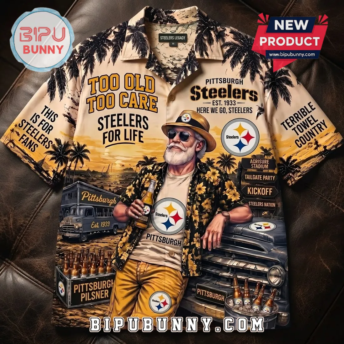 Pittsburgh Steelers NFL Too Old Too Care Hawaiian Shirt Pittsburgh Steelers NFL Too Old Too Care Hawaiian Shirt