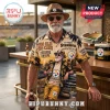 Pittsburgh Steelers NFL Too Old Too Care Hawaiian shirt featuring team logos, beer imagery, and tropical sunset patterns.