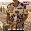 Pittsburgh Steelers NFL Too Old Too Care Hawaiian shirt featuring team logos, palm trees, and an elderly fan graphic.