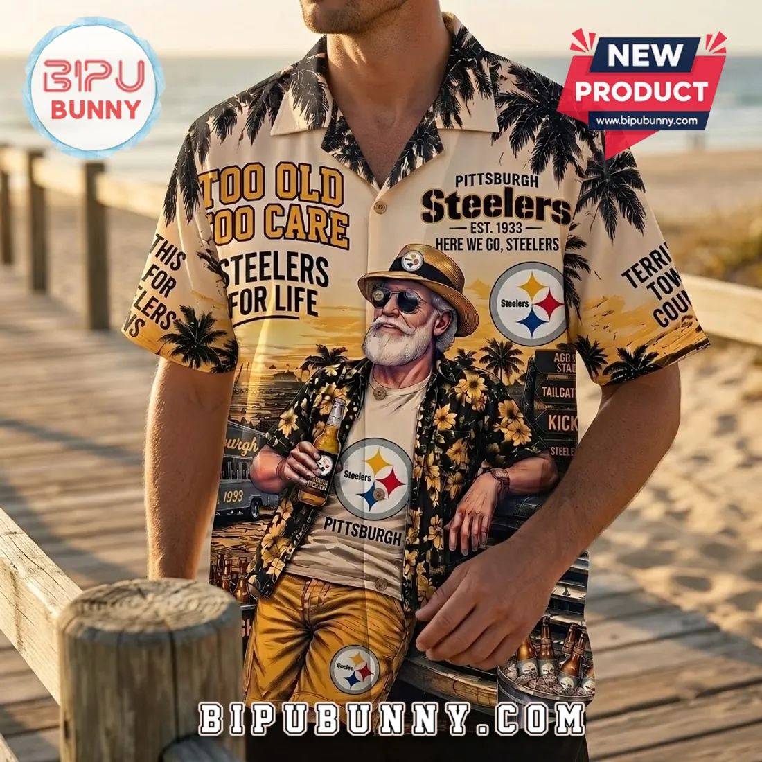 Pittsburgh Steelers NFL Too Old Too Care Hawaiian Shirt Pittsburgh Steelers NFL Too Old Too Care Hawaiian Shirt