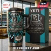 Port Adelaide Power 156th Anniversary tie-dye Stanley tumbler with team logo, stadium graphic, and matching presentation box.