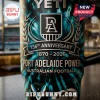 Port Adelaide Power 156th Anniversary Tie-Dye Stanley Tumbler featuring team logo, metallic accents, and teal black pattern.