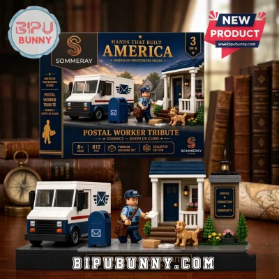 Postal Worker Tribute 612 Piece Building Brick Set