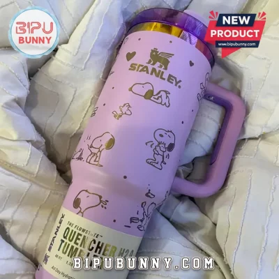 Premium Peanuts Snoopy Purple 40oz Stanley Tumbler