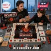 Red Hot Chili Peppers Collector Edition Monopoly Board Game with branded tokens, cards, and game board on a table.